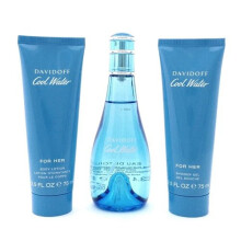 Davidoff Cool Water Gift Set (Eau De Toilette 100ml + Body Lotion 75ml + Shower Gel 75ml)