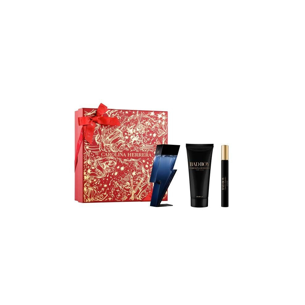 Carolina Herrera Bad Boy Gift Set (Eau De Toilette Spray 50Ml + Eau De Toilette Spray 10Ml + Shower Gel 100Ml)