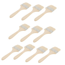 10pcs Professional Grade Chip Paint Brushes Set with Wood Handle for Smooth Even Coverage