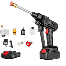 Cordless Pressure Washer 520 PSI, 24V 48V Battery Powered, Car Fences Garden, 2 Nozzles, 1 Battery