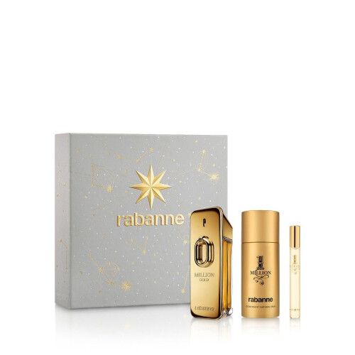 Paco Rabanne Rabanne Million Gold Eau de Parfum Intense Spray 100ml Set 3 Pieces 1
