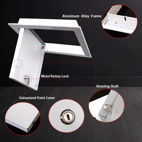 Lockable Ceiling and Wall Access Panel 30x36in Paintable White Door with Secure Rotary Lock 1