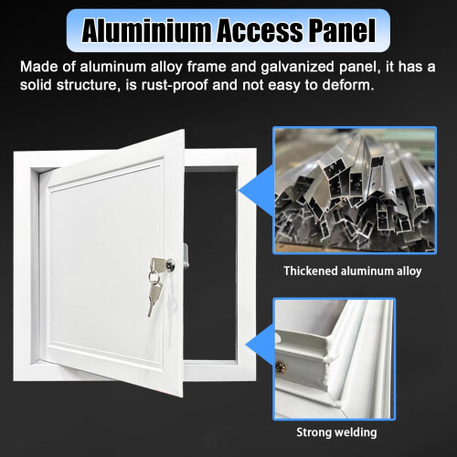 Lockable Ceiling and Wall Access Panel 30x36in Paintable White Door with Secure Rotary Lock 2