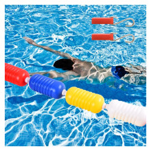 Swimming Pool Lane Divider 9cm Safety Float Rope with Hooks, Reusable Floating Barrier 1m