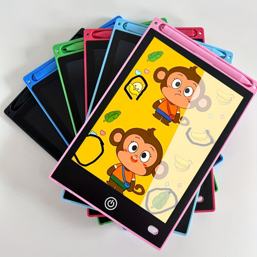 (Black) LCD Writing Tablet for Kids, 21.59 cm, Colorful Doodle Drawing Board, Features a Lock Function, Erasable And Reusable 2