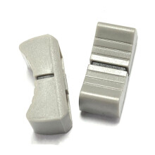 40Pcs 24mmx11mmx10mm Console Mixer Slider Fader Knobs Replacement for Potentiometer Gray Knob Black Mark