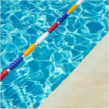 Swimming Pool Safety Rope 13m with Floats, Outdoor Indoor Floating Lane Divider, Easy Install