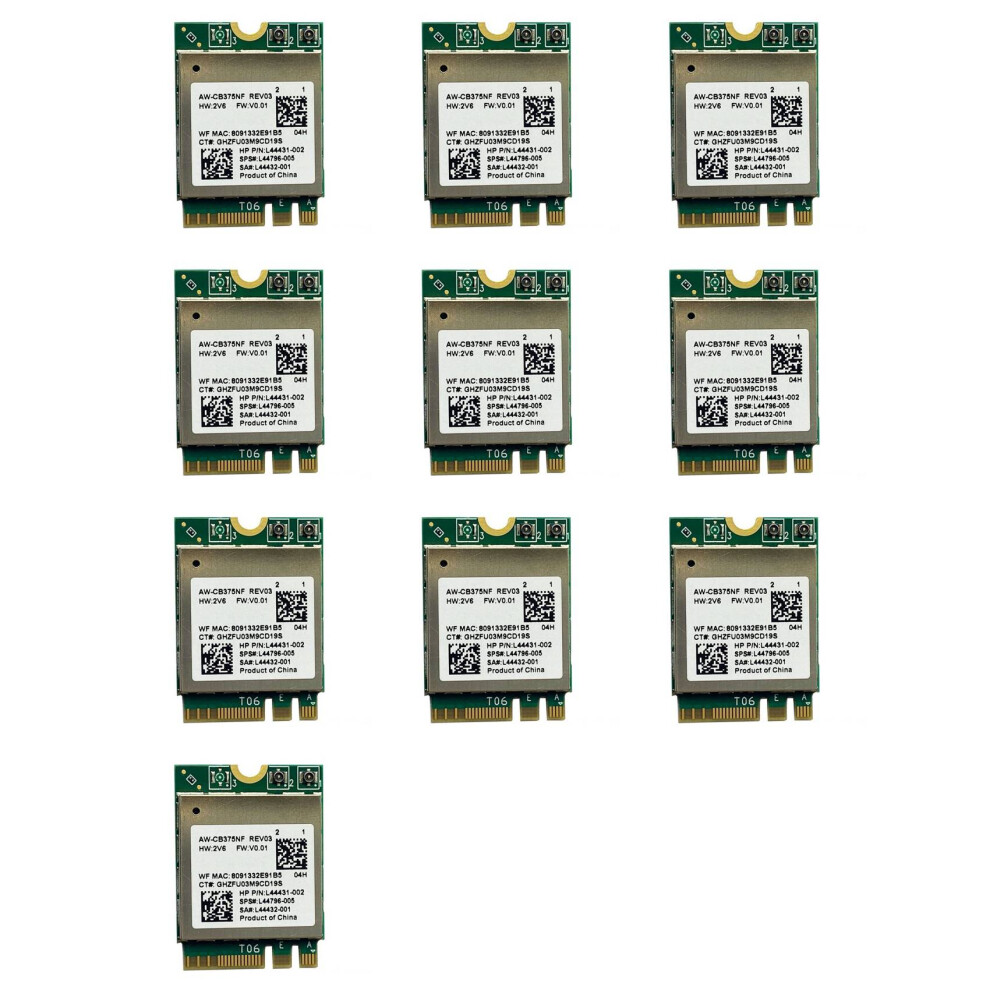 10X Rtl8822ce 2.4G/5G Dual-Band Gigabit Built-In Wireless Network Card 5.1 Ngff M.2 Wifi Card 6033032813502
