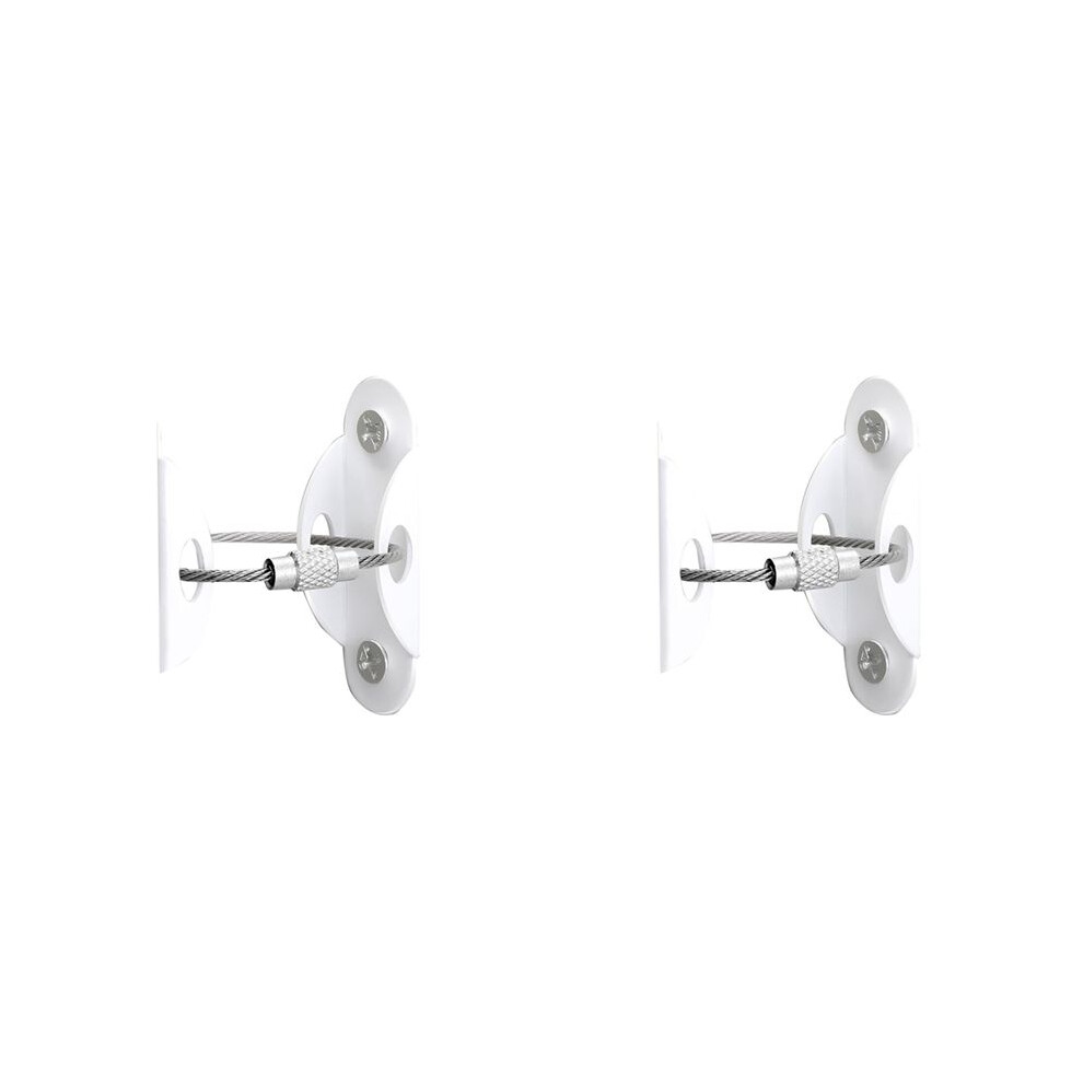 2X Furniture Anti-Tip Fixer Shoe Cabinet Bookshelf Cabinet Adjustable Metal Thickened Safety Anti-Tip Fixer White