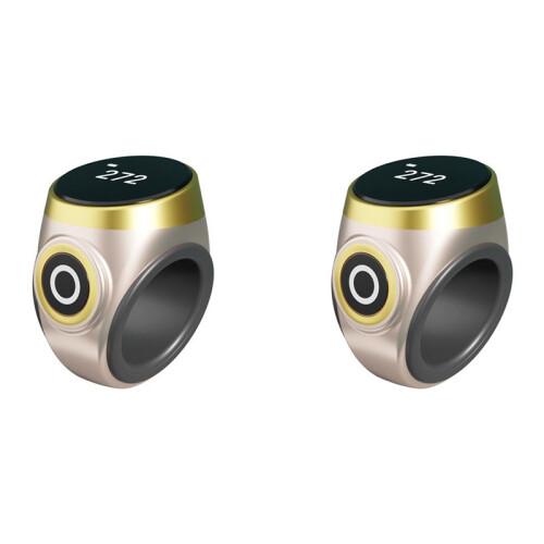 2X Hand Press Electronic Digital Counting Counter Ethnic Style Points Rechargeable Ring Ring Idea Tally Counter-C