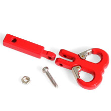 2X Metalen Aanhangwagenhaak Geitenhoornvormige Reddingshaak voor 1/10 RC-Modelauto Crawler SCX10 AT6 NT6 NT4 Rood