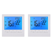 2X Programmable Digital Thermostat 3A Weekly Room Temperature Controller for Efficient Home Heating  Backlight