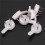 100 Pcs Plastic Heavy Wall Picture Frame Hooks Hangers 3-Pin Small White 3