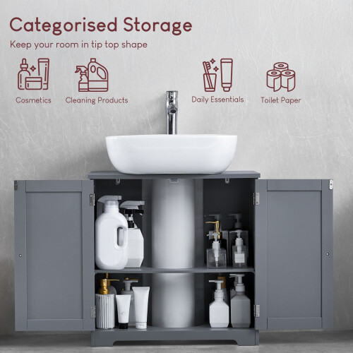 Priano 2 Door Under Sink Cabinet Bathroom Unit 1