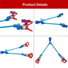 3X Airless Paint Spray Extension Pole Double 517 Nozzle Painting for Sprayer Guard Powerful Spraying Tool
