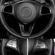 2X Rivestimento del Pannello del Volante per W213 W205 X253 C E GLC 2014-2017 (Struttura Nel Fibra di Carbonio)