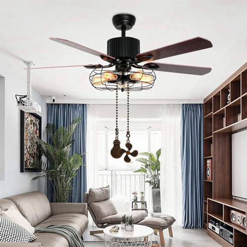 8Pcs Ceiling Fan Pull Chain Set,Bulb and Fan Pattern Pull Chain Extension Fan Pull Chain Pendant 12 Inch (Red Bronze)