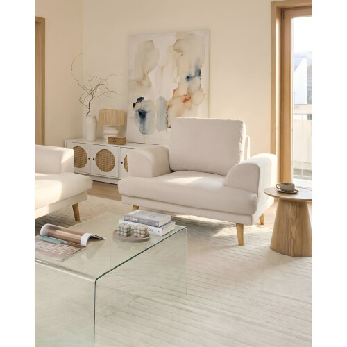 Beliani Armchair KILDAL Fabric Light Beige 1
