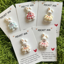 (5pcs) Taschenumarmungskarten mit buntem Kaninchen-Design |Ideal für Ostern, Geburtstage, Valentinstag, Hochzeiten,