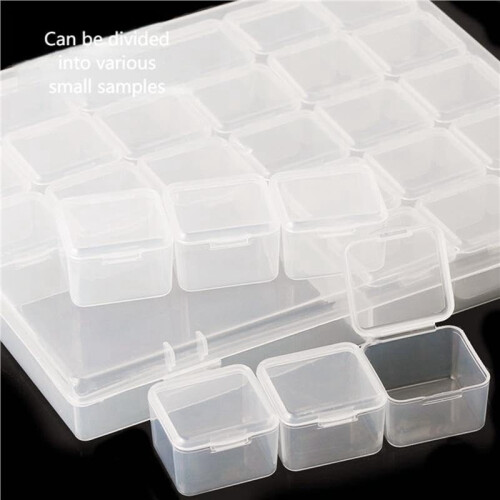 2X Bead Storage Box,Nail Accessory Storage Box,30  Storage Boxes,Used for Beading Storage, Nails Storage 2