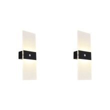 2X Rechargeable Wall Lamp Drill-Free Bedside Lamp Night Light Without Wiring Master Bedroom Wall Lamp Lighting Lamp A
