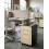 Beliani Storage Unit LARCO Black/ Light Brown 2
