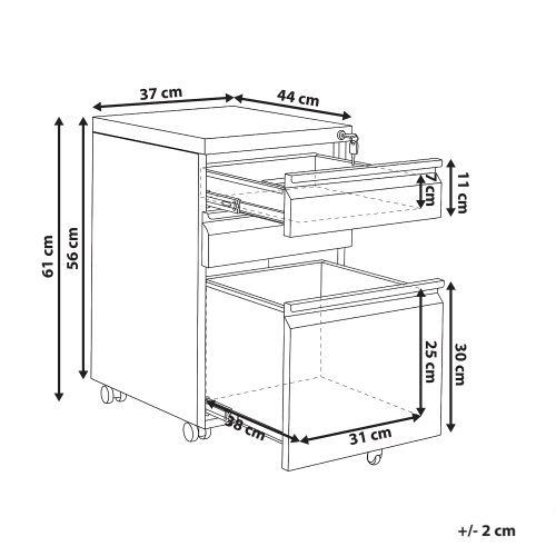 Beliani Storage Unit RECAMI Red 2