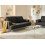Beliani Sofa 3 Seater KILDAL Fabric Black 2