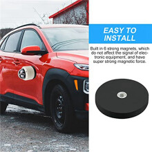 64Pack Rubber Coated Magnet Neodymium Magnet Base with Rubber Coating Ø 43mm Anti Scratch Magnet M6 Male Thread Black