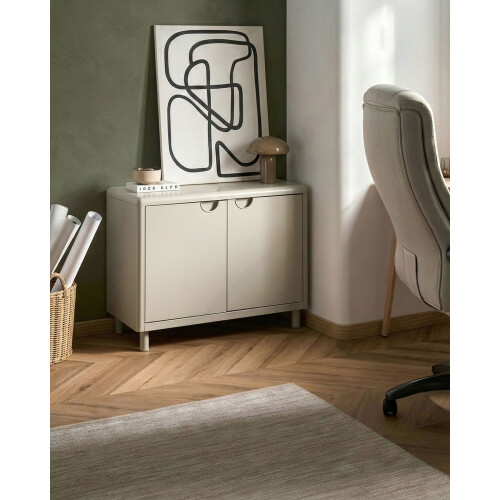 Beliani 2 Door Sideboard KORVO Light Beige 1