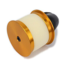 4X Luftfilter Schwamm Open Alloy Aluminium 04104 für 1/10 RC Hobby Modell Nitro Car, Gold