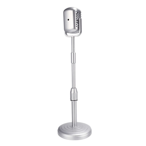 3X Modello di Supporto per Microfono da Tavolo Vintage con Altezza Regolabile, Supporto per Microfono nel Stile Retrò Classico Supporto per Microfono 1
