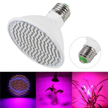 2X LED Plant Lights E27 200 LEDs Grow Light Bulb Full Spectrum for Plants Greenhouse and Garden Succulents Flowers