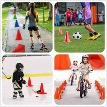 30pcs 9 Inch Sports Cones, Soccer Training Cones Plastic Cones for Soccer Basketball Training Indoor Outdoor Activities