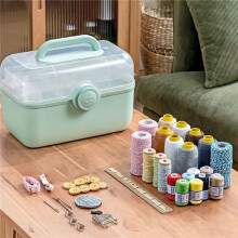 2X NäHzeug Kasten für Erwachsene AnfäNger NäHzeug ZubehöR Haus NäHkasten NäH Reparatur Satz FäCher Kasten S