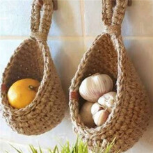 4X Panier de Rangement en Jute pour Pommes de Terre et Oignons pour Garde-Manger Boho DéCor de Cuisine