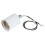 10X E27 Ceramic Screw Base Round LED Light Bulb Lamp Socket Holder Adapter Metal Lamp Holder with Wire White 4