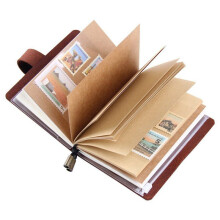 2X Handmade Traveler'S Notebook, Leather Travel Journal Notebook for Men & Women, 5.2 X 4 Inches - Red Wine