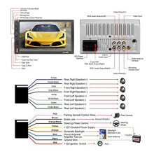 2X Double DIN Car Audio, 7-Inch Car Audio, Touch Screen Audio with Reversing Camera, Carplay
