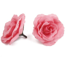 80pzs Corola Cabeza Flor Rosa Artificial DIY Decoracion de Boda Diametro de 65 mm - Rosa