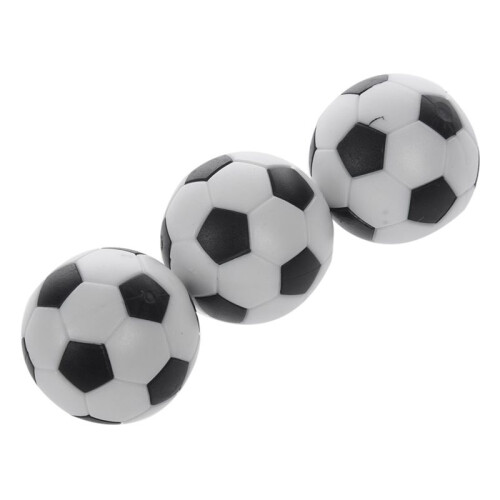 20x Plastic 32mm Soccer Indoor Table Football  Replace Black+White 2