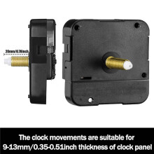 10 StüCk Lange Welle Quarz Uhr Motor Kit Bewegung Mechanismus mit 12 Zoll Walnuss Holz Zeiger Uhr Ersatz Teile Ersatz