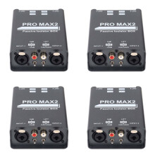 4X Isolatore Audio A 2 Vie Eliminatore di Rumore di Corrente Audio XLR 6.5 Mixer Isolatore Lotus Trasmissione In Diretta