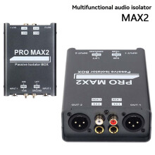 4X 2-Weg Audio-Isolator, Audio-Stroomruis-Eliminator, XLR 6.5 Lotus Isolator Mixer, Live-Uitzending