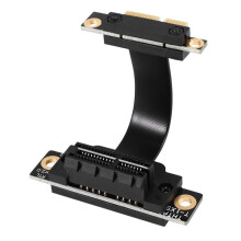 5X PCIE X1 Riser Cable Dual 90 Degree Right Angle PCIe 3.0 X1 to X1 Extension Cable 8Gbps PCI Express 1X Riser Card 5CM