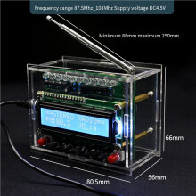 2X UKW-Radio-Elektronikbausatz Produktionsschweißen RDA5807 Einstellbare Frequenz 87-108 MHz mit LCD-Display LED-Licht für Heimwerker