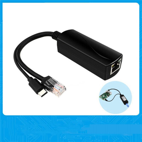 2X for Raspberry Pi 4B Poe Splitter 10/100/1000Mbps 5V 3A Type C Poe Splitter for Raspberry Pi 4B 1