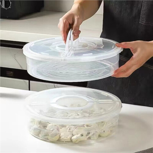 4X Plastic Pie Box with Lid Fresh-Keeping Box Pie Box with Handle Pie Box Suitable for Transport 2