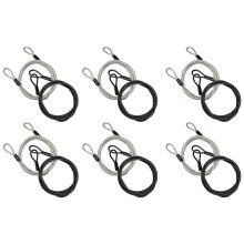 12pcs 100CM/3.3Ft Long Travel Security Cable Lock,Braided Steel Coated Safety Cable Luggage Lock,Safety Cable Wire Rope