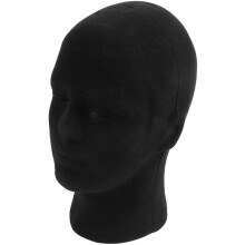 Polystyrene Black Foam Men Model Mannequin Dummy Stand Shop Display Hat, 12 X BLACK